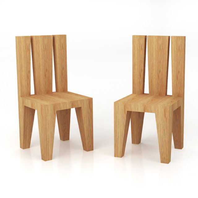Stuhl aus massivem Holz