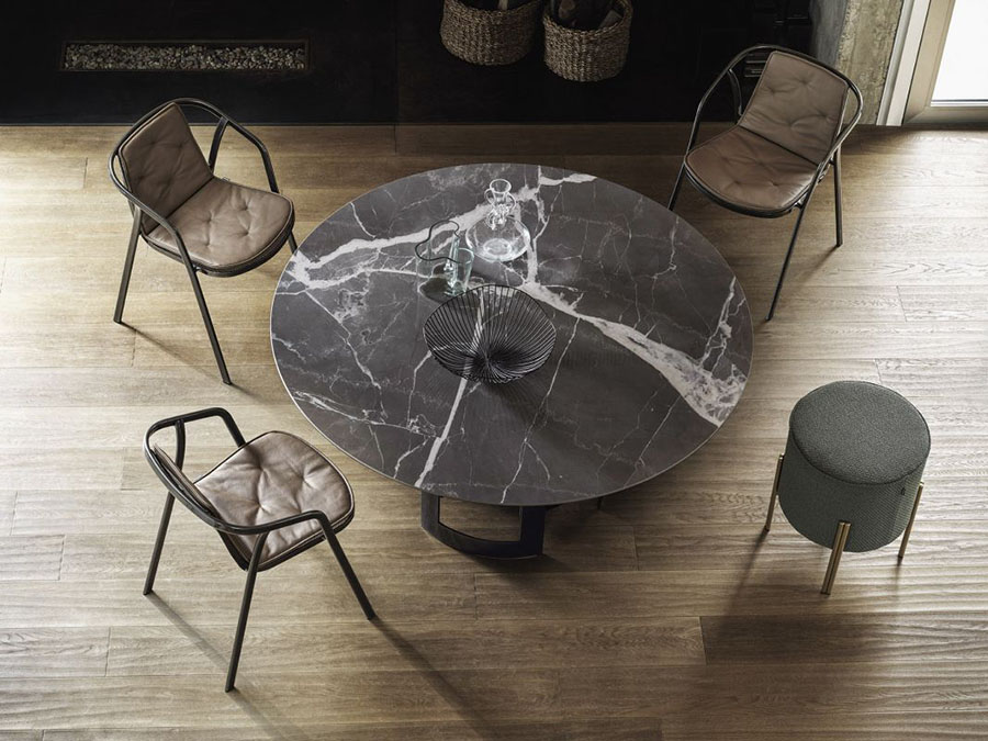 Table Imperial Bontempi plateau super marbre