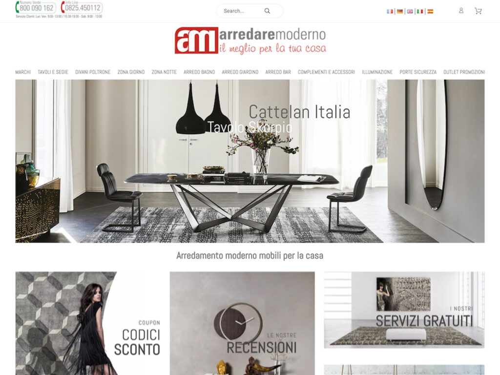 design furnishing on Arredare Moderno