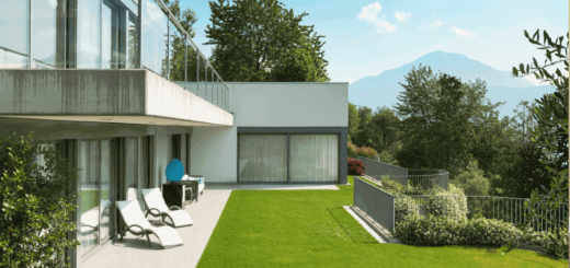 Einrichten eines Hauses mit einem modernen Garten mit Made in Italy