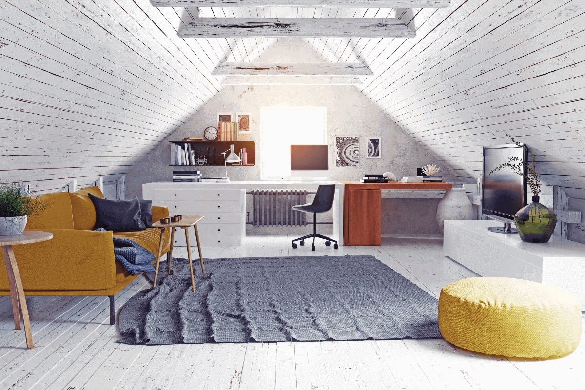 Furnishing a modern attic: 4 dream projects