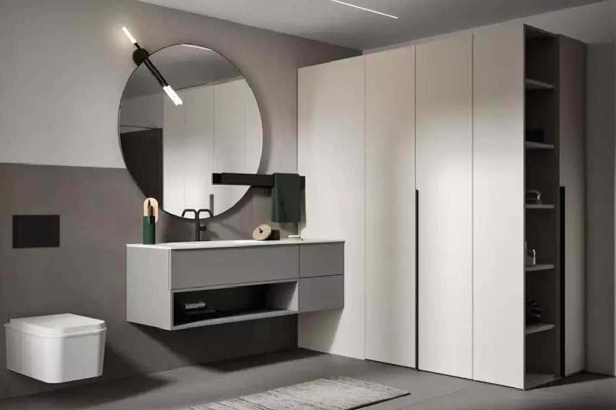 Grey bathroom: tips on furnishing and combinations