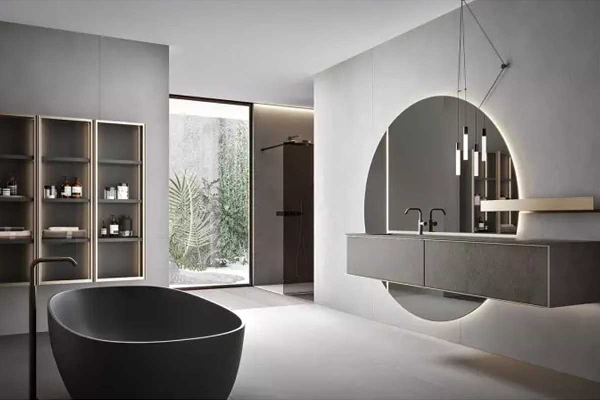 Grey bathroom: tips on furnishing and combinations
