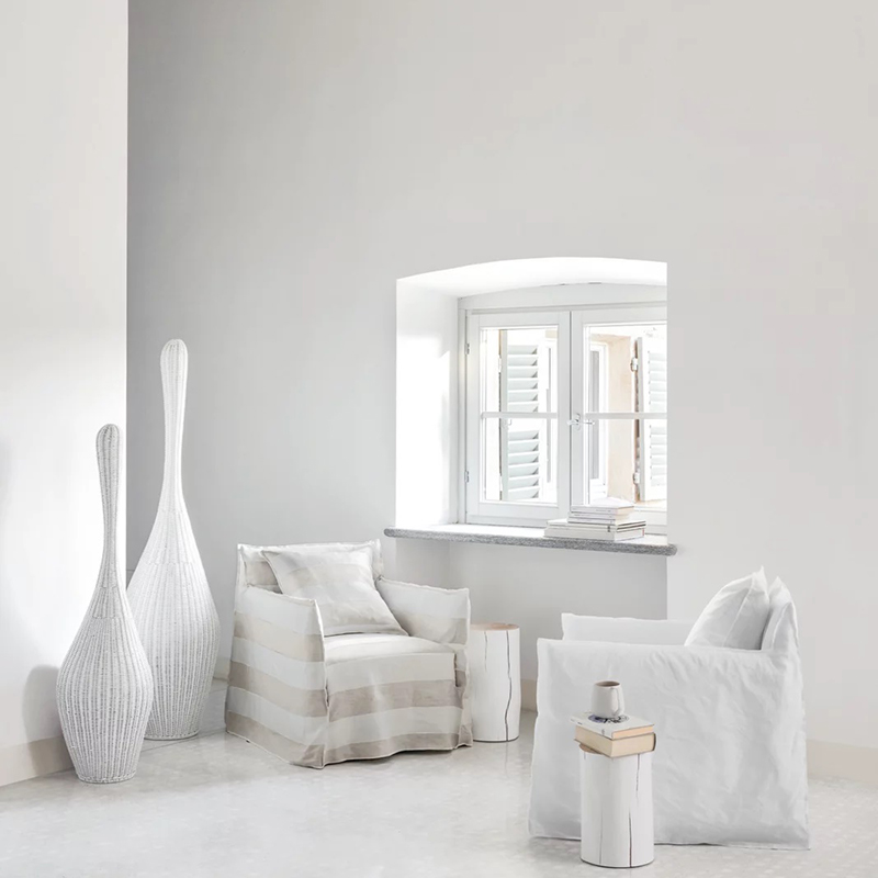 Weiße Sessel: trendige Modelle und Einrichtungsideen