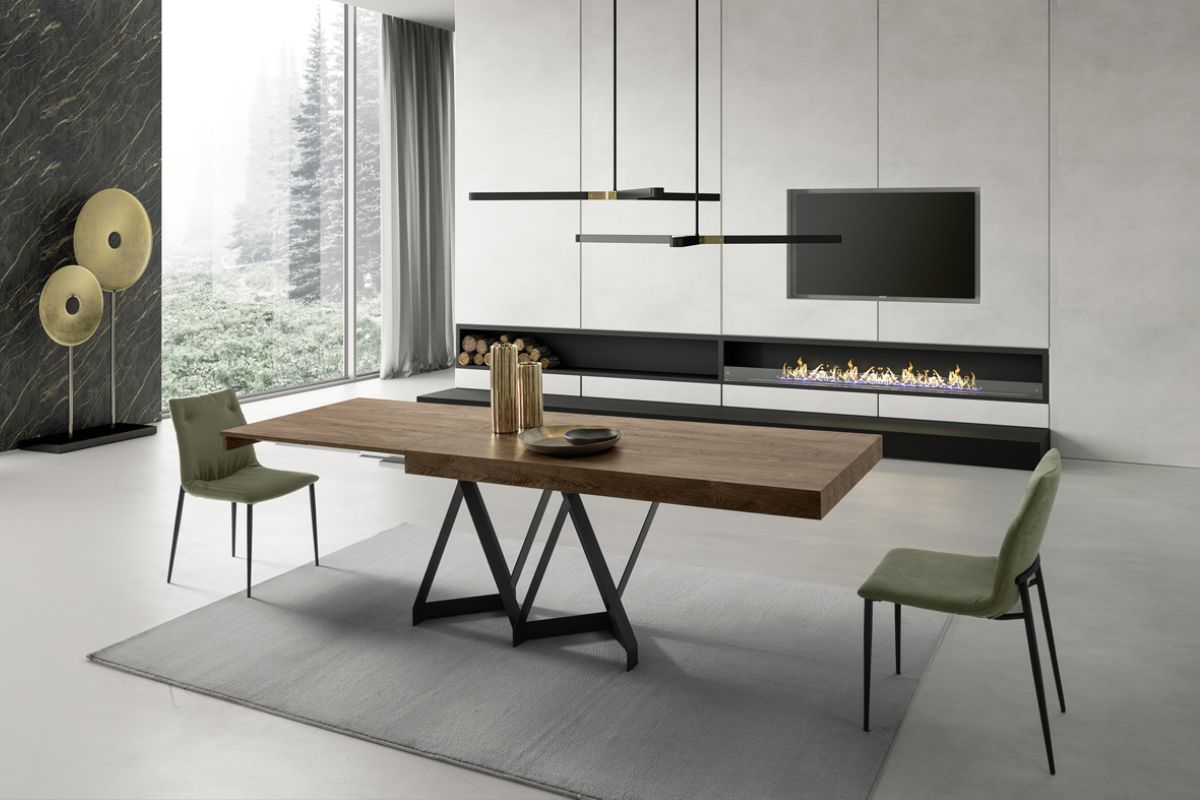 Ausziehbarer rechteckiger Tisch Flame Zamagna - Arredare Moderno