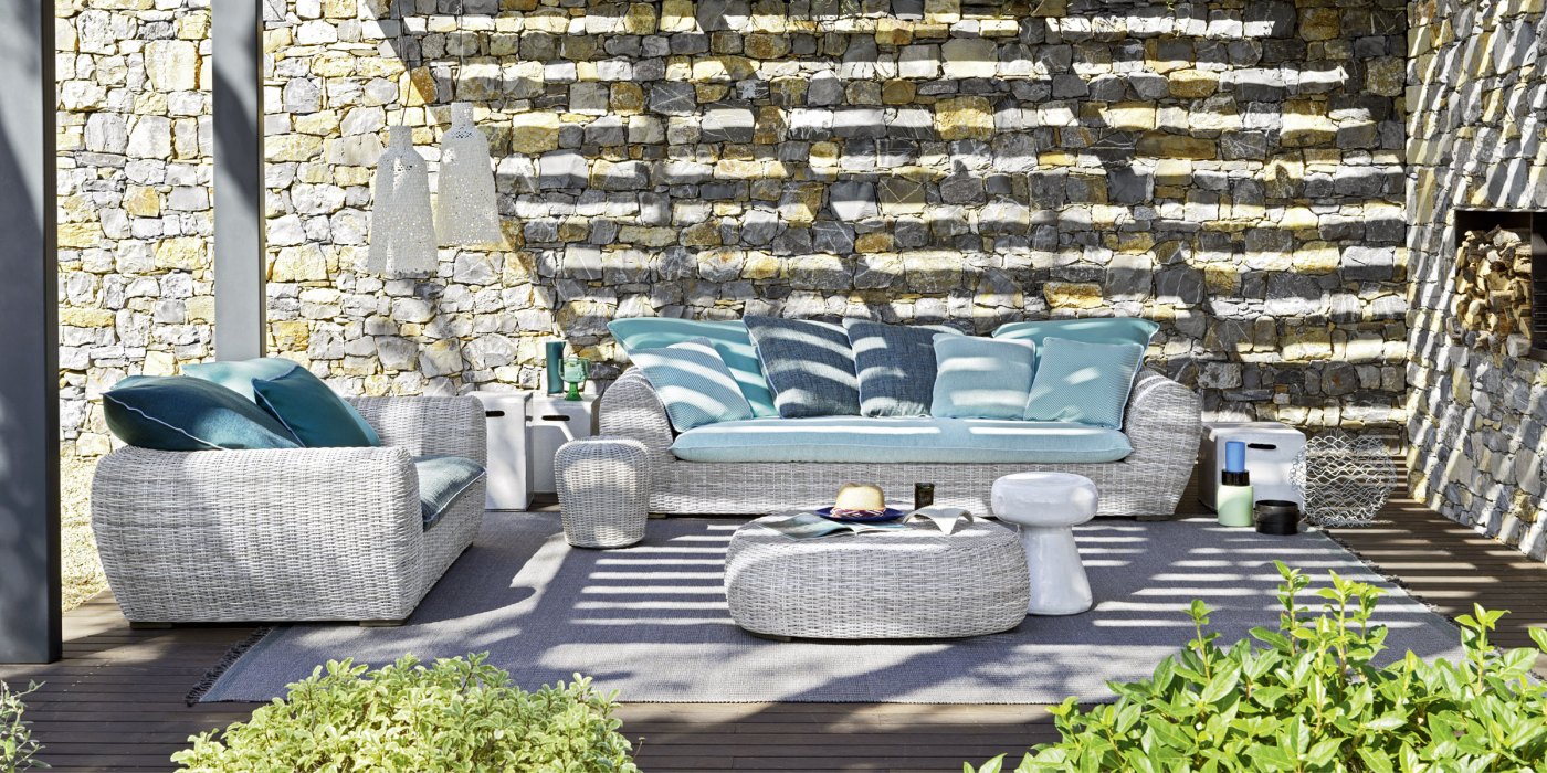 Gervasoni rattan sofas for garden furnishing