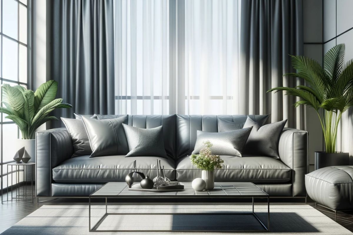 Abbinare il divano grigio tende