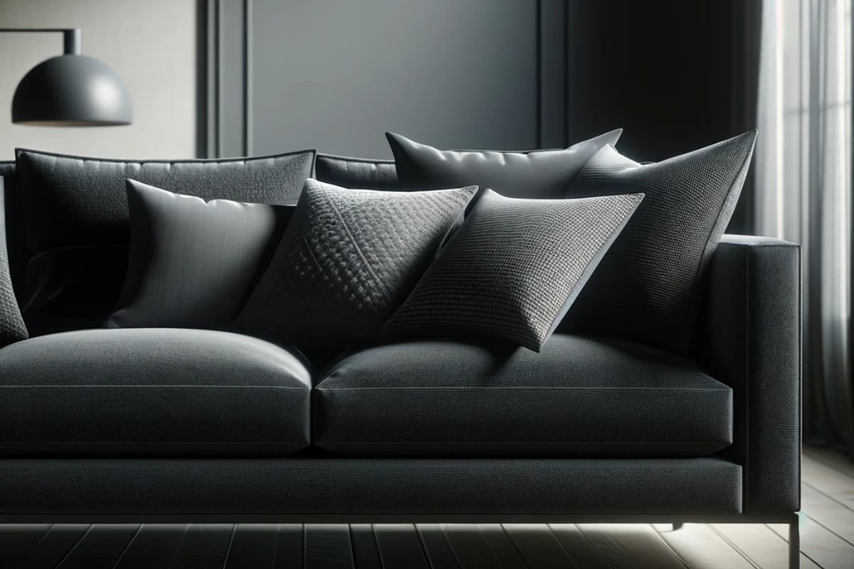 Cuscini per divano grigio scuro