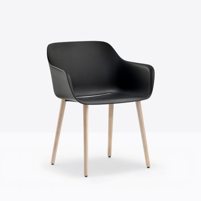 Babila XL Sessel mit Holzbeinen