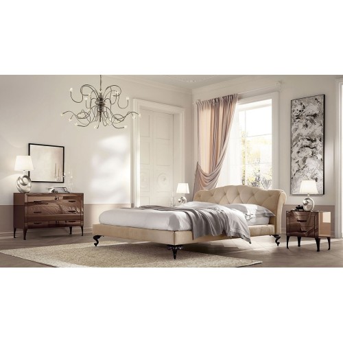 Adone Cantori Nachttisch mit Spiegelstruktur