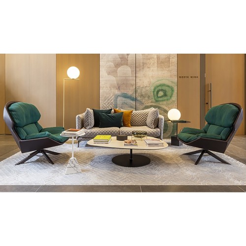 Phoenix Moroso runder Couchtisch mit Stahlbasis