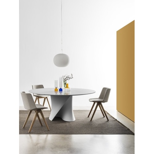 Aiku Soft MDF italia Stuhl mit 4 Holzbeinen