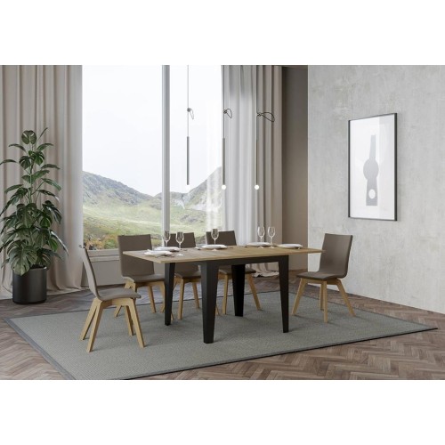 Flame Libra Itamoby Tisch mit Anthrazitrahmen