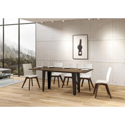 Flame double Itamoby Konsolentisch mit Anthrazitrahmen