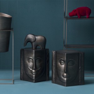 Dekorativer Keramikhocker Ginevra & Artù Adriani e Rossi