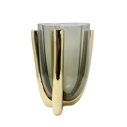 Vasenskulptur aus Glas Saphir von Adriani e Rossi