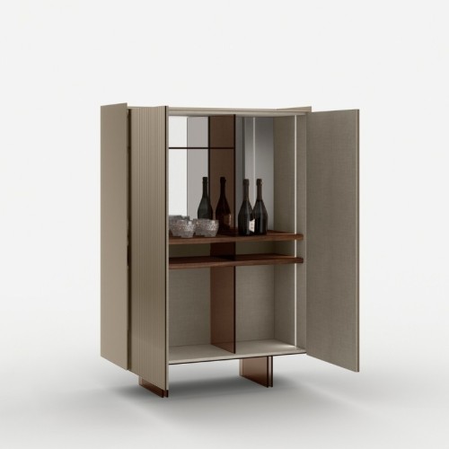Vitrine Cabinet Aterea von Tonelli Design aus Glas H. 124 cm
