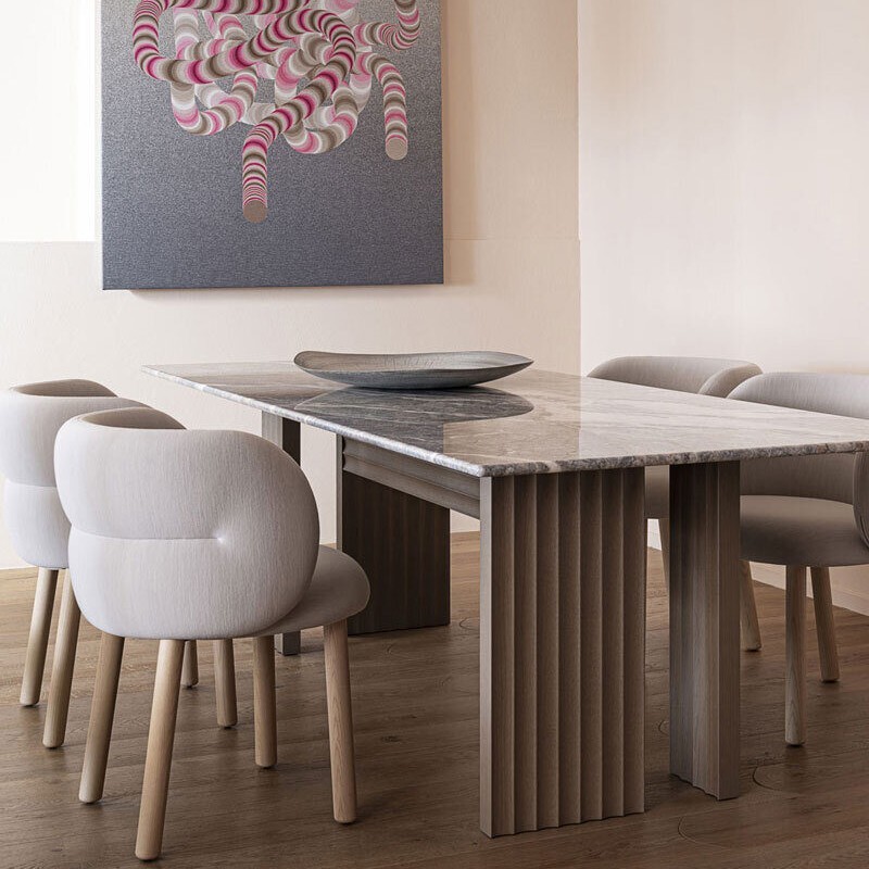 Gepolsterter Stuhl Getlucky Moroso - Moderne Holzbeine