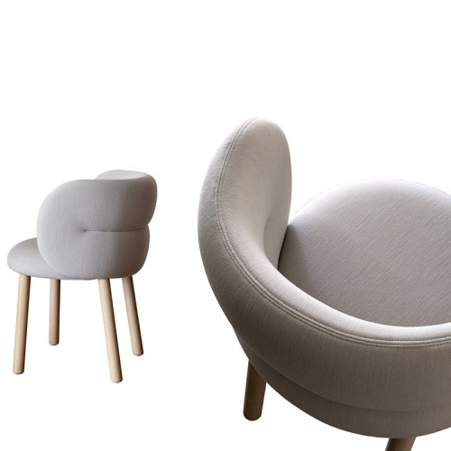 Gepolsterter Stuhl Getlucky Moroso - Moderne Holzbeine