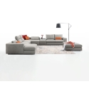 Zenit Plus Bontempi casa eckiges Sofa mit Chaiselongue