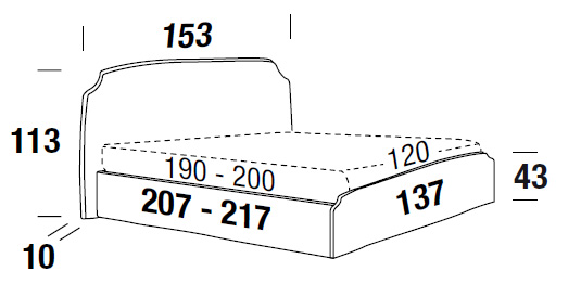 Felis Demy queensize-bett Größe