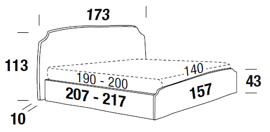 Felis Demy queensize-bett Größe