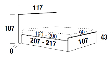 letto felis murphy singolo misure