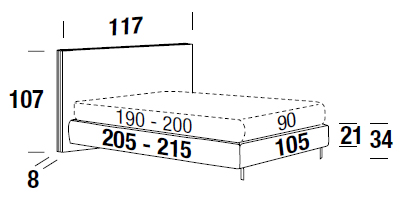 letto felis murphy singolo misure