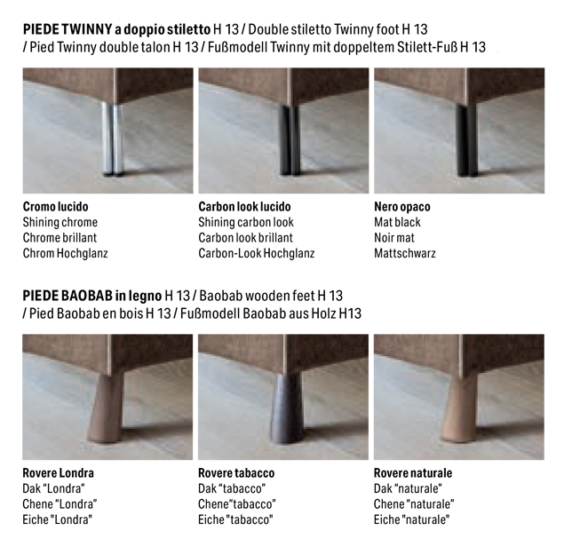 Füße des Bettes Spencer