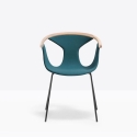 Fox Soft Pedrali Metal and upholstered armchair