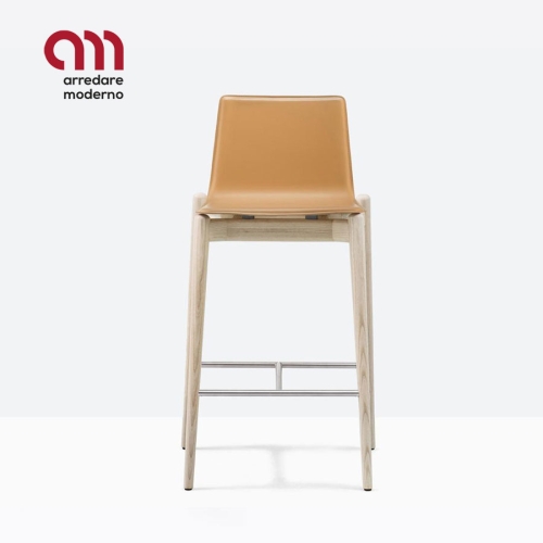 Malmö Pedrali leather stool