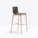 Malmö Pedrali leather stool