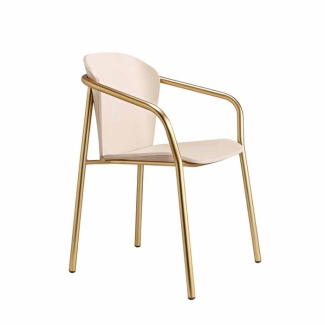 Finn metal wood Chair Scab Design with armrests