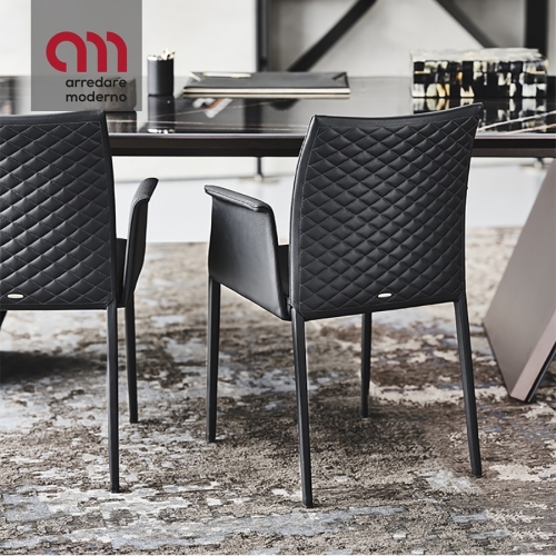 Norma Couture Chair Cattelan Italia with armrests