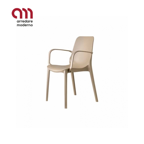 Chair Ginevra Go Green Scab with armrests