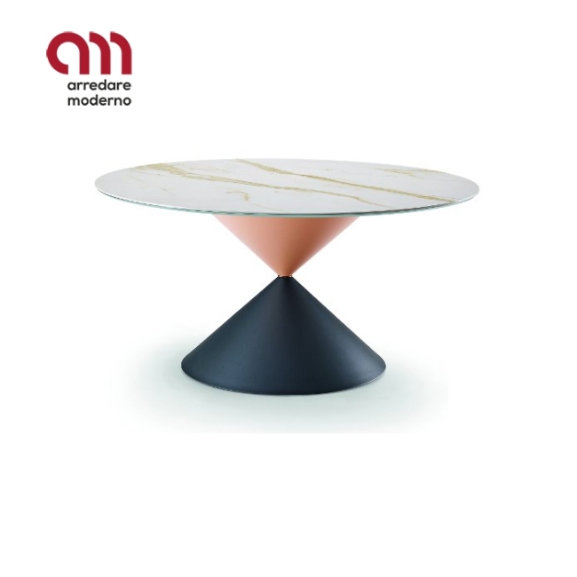 Clessidra Midj table with metal base