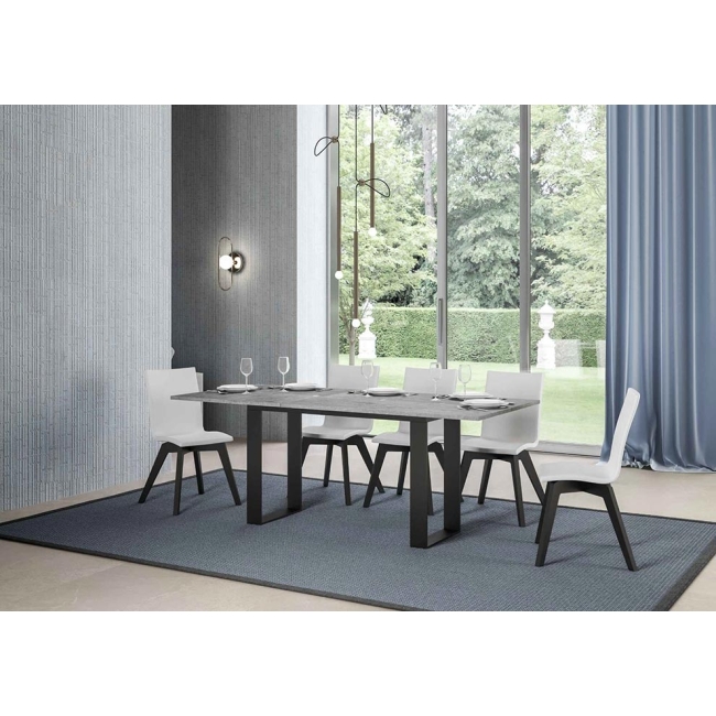 Tecno double Itamoby table with anthracite frame