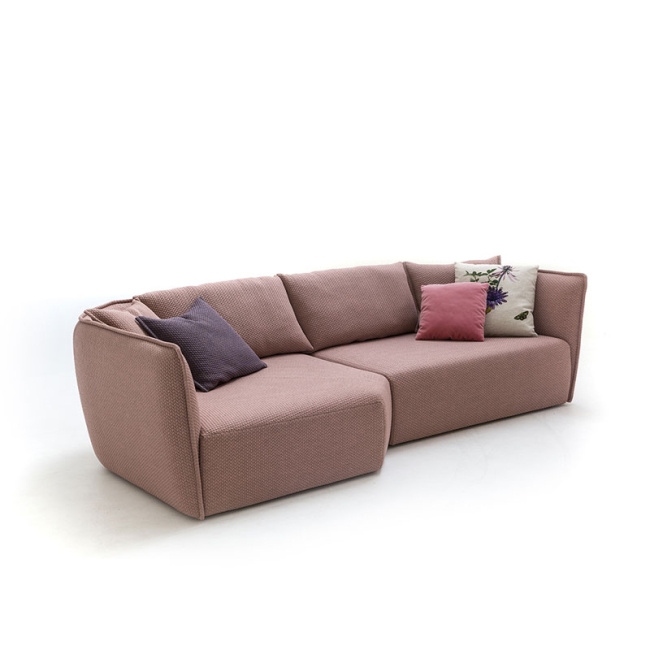 Chamfer Moroso Corner sofa with chaise longue