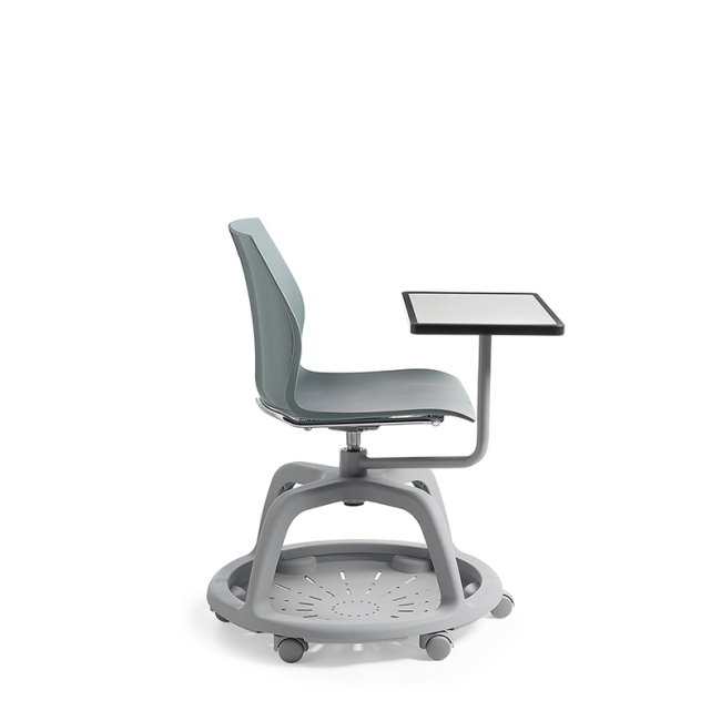 Kalea Kastel swivel chair with writing tablet and storage