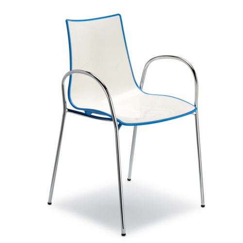 Zebra bicolor Scab chair with armrests