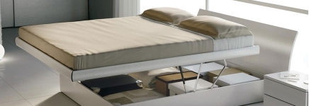 Double bed with storage