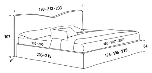 double bed felis megan measurements