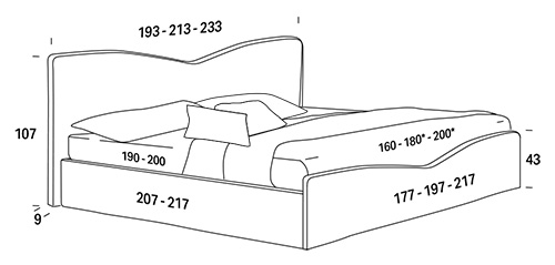 double bed felis megan measurements