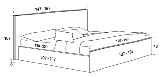 felis murphy queen-size bed dimensions