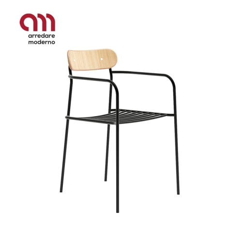 Silla Ùti wooden back with arms Infiniti Design