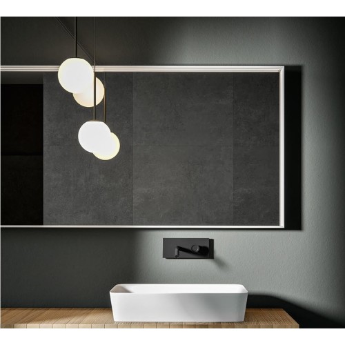 Edoné Miroir avec cadre en aluminium et LED