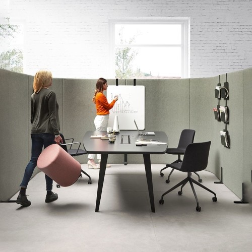 Pigreco Martex Table de réunion plateau trapézoïdale