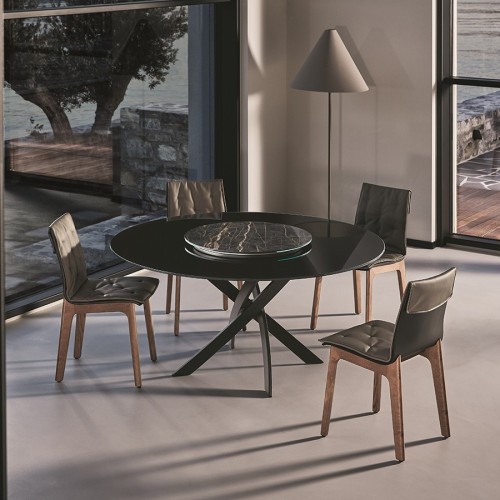 Alfa Bontempi Chaise en bois avec coussin