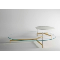Table basse After9 Tonelli Design plateau en verre