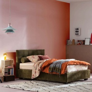 Max Capitonné Twils Lit simple moderne